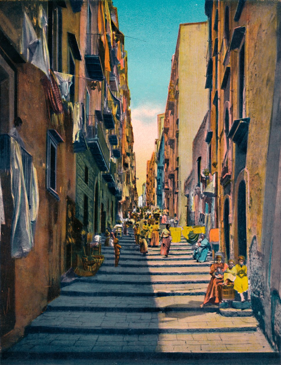 Napoli - Pallonetti Santa Lucia, c1900. tekijältä Unbekannt