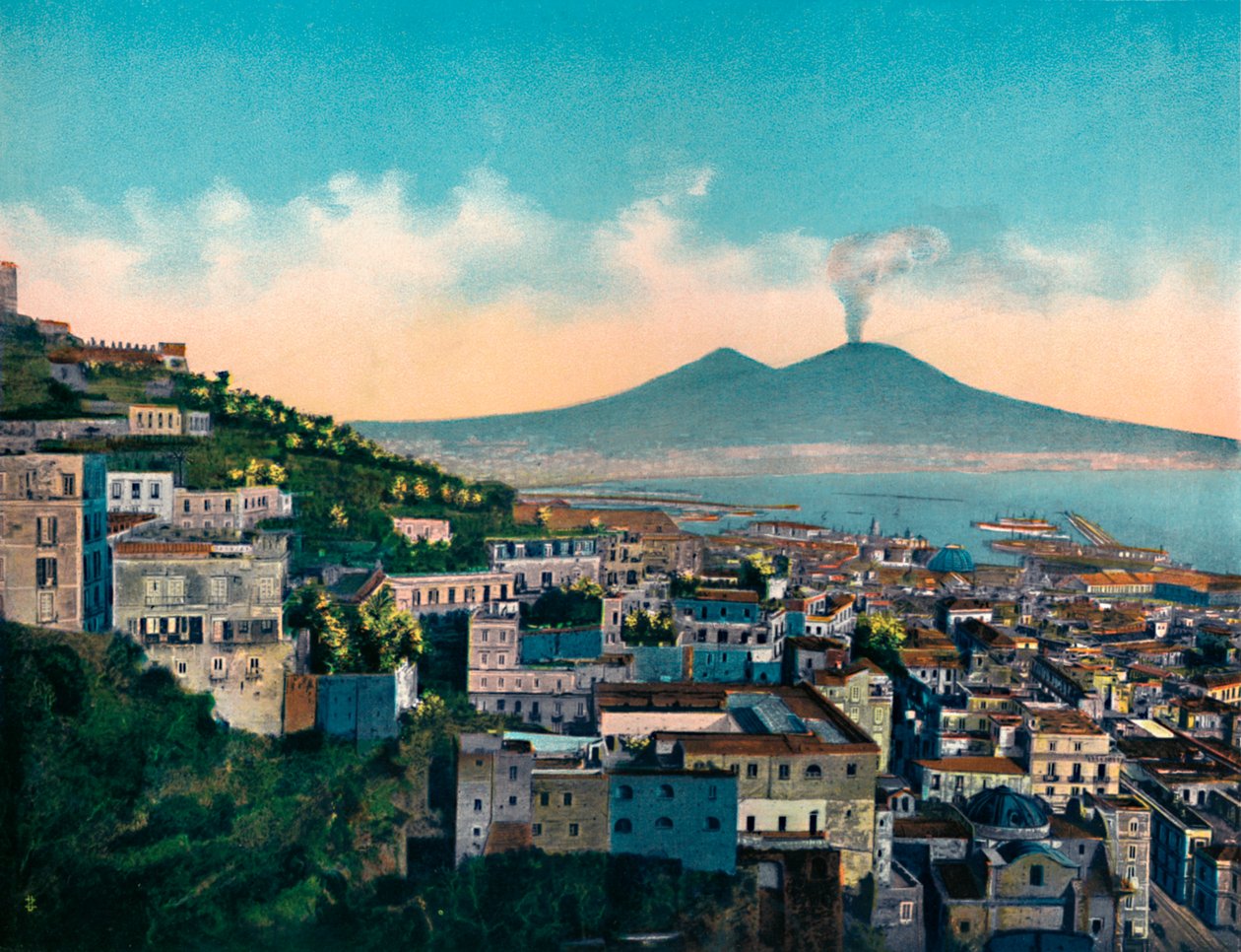 Napoli - Panorama Via Tassolta, Via Tassolta, c1900. tekijältä Unbekannt