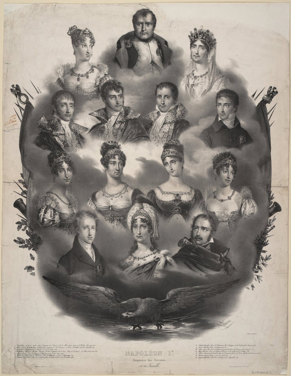 Napoléon I. Bonaparte ja hänen perheensä, 1832 tekijältä Unbekannt