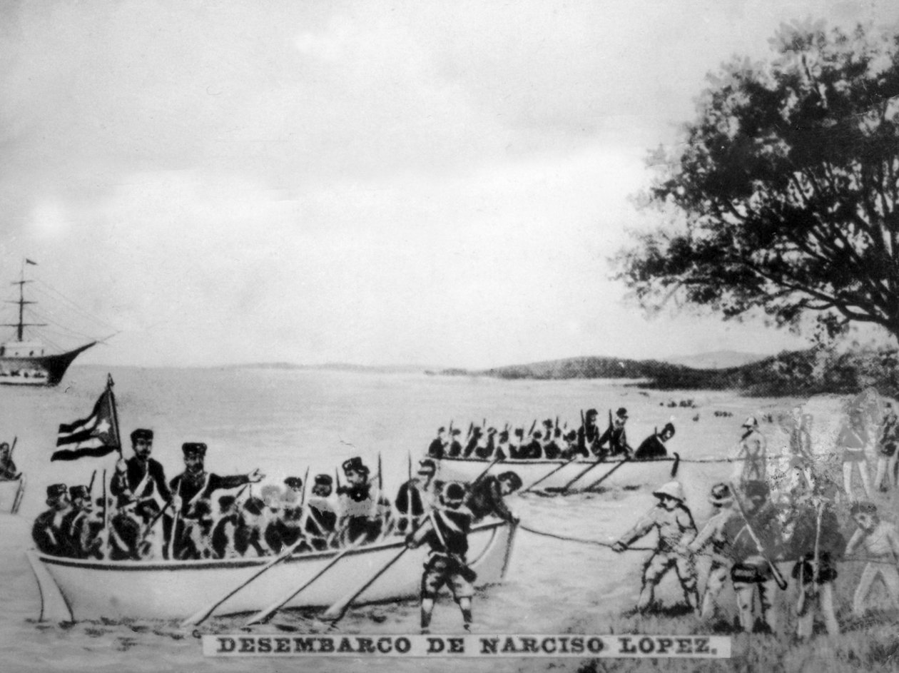 Narciso Lopezin maihinnousu Cardenasissa, 1850, 1920-luvut tekijältä Unbekannt