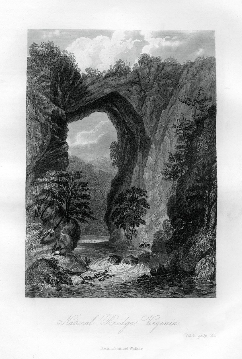 Natural Bridge, Virginia, USA, 1855 tekijältä Unbekannt