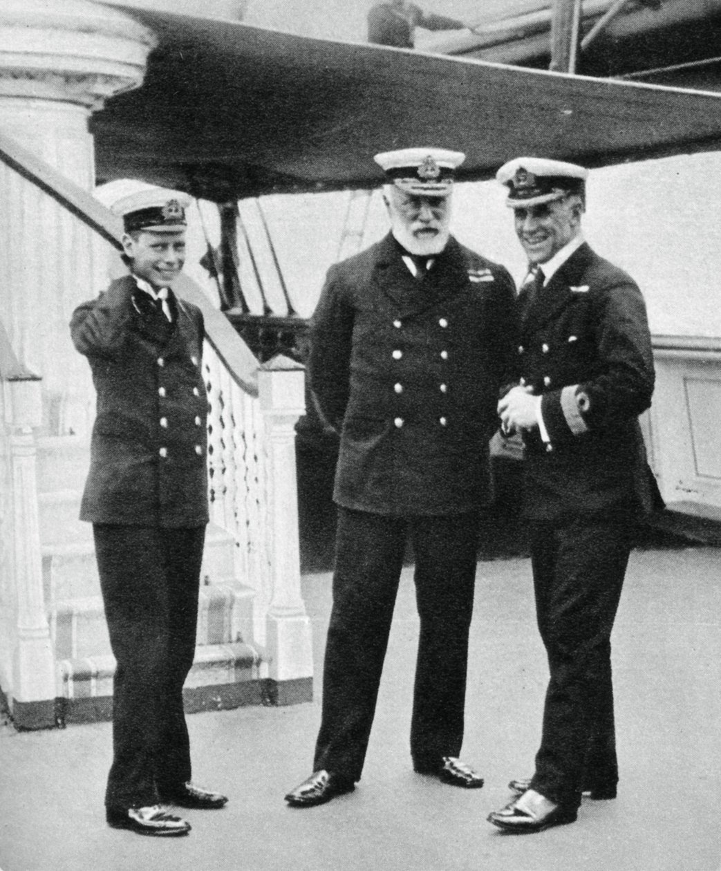 Laivaston kadetti prinssi Albert amiraali Sir Lewis Beaumontin kanssa, 1912 tekijältä Unbekannt