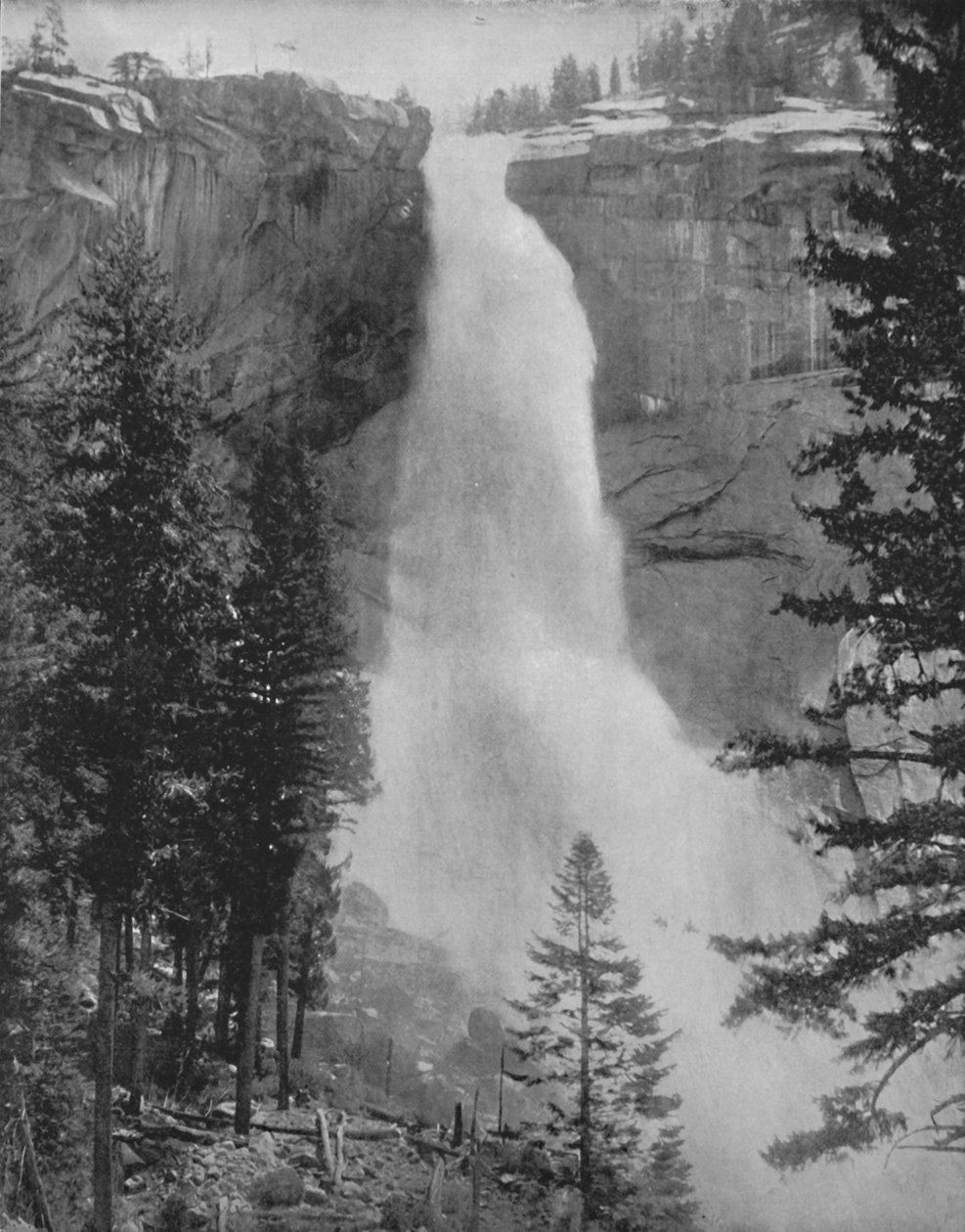 Nevada Fall Yosemiten laaksossa, 1800-luku tekijältä Unbekannt