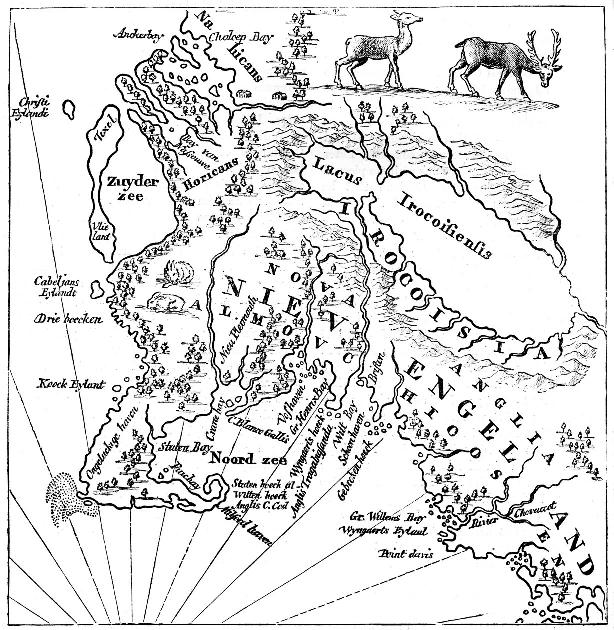Uusi Englanti vuonna 1660, vuonna 1880 tekijältä Unbekannt