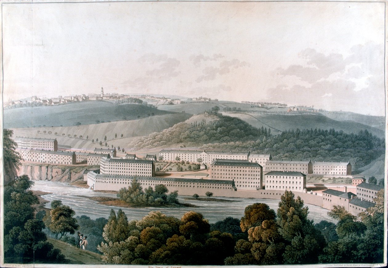 New Lanark Mills, Skotlanti, 1815 tekijältä Unbekannt