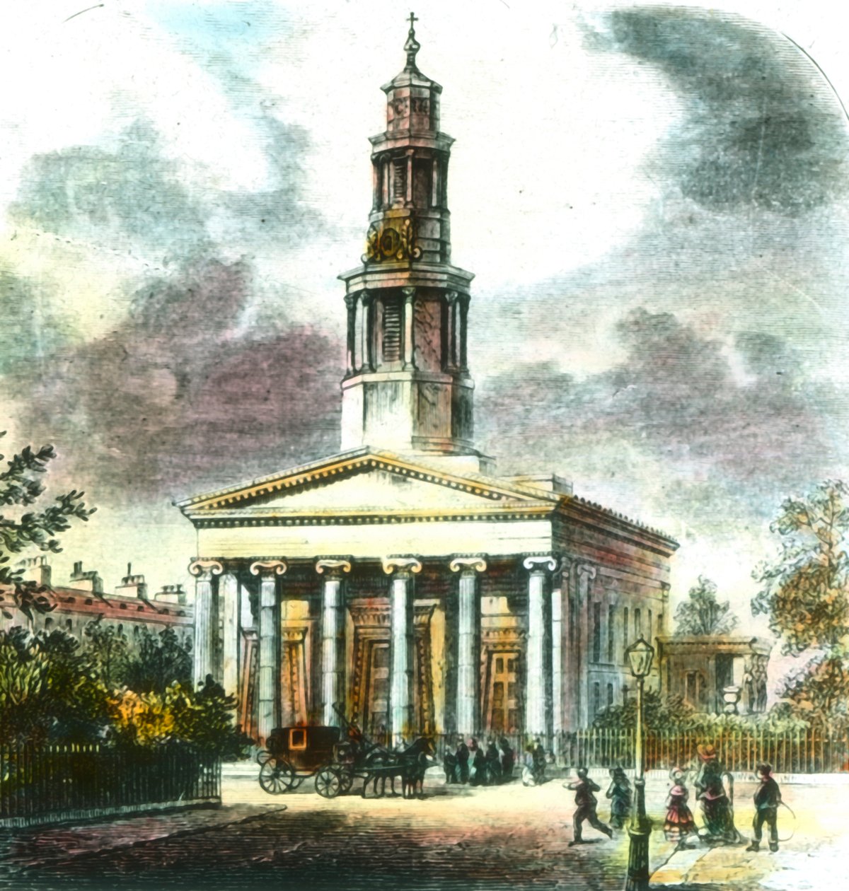 Uusi St. Pancrasin kirkko, 1800-luku. tekijältä Unbekannt