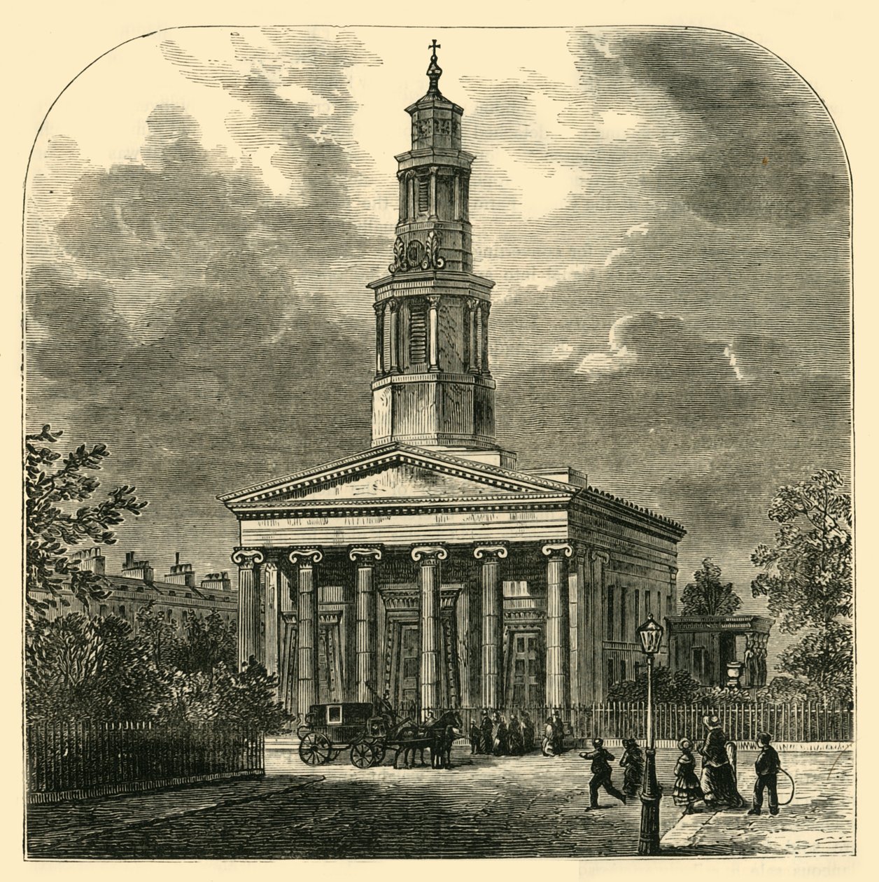 Uusi St. Pancrasin kirkko, n. 1876. tekijältä Unbekannt