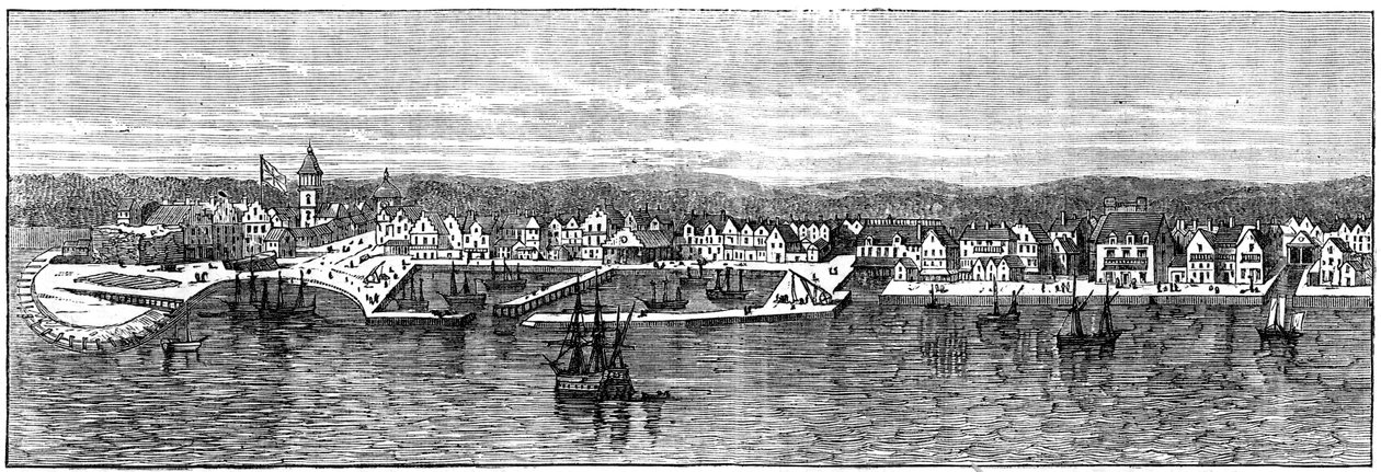New York 1700-luvun puolivälissä, vuonna 1880 tekijältä Unbekannt