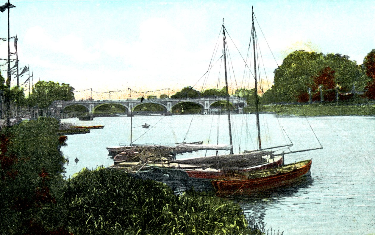 Uusi lukko ja silta, Richmond, Lontoo, 1900-luku tekijältä Unbekannt