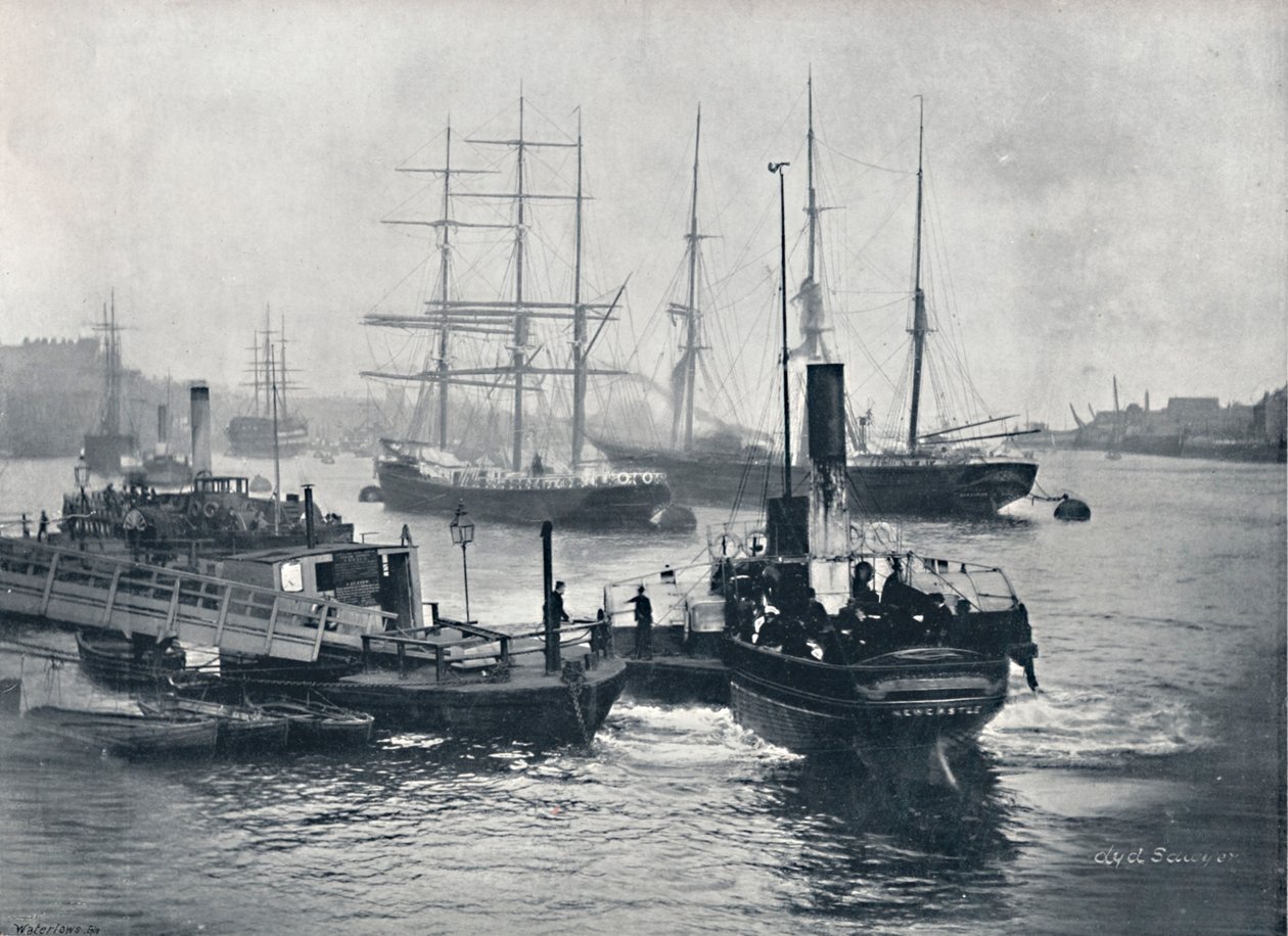 Newcastle-On-Tyne - Näkymä Tyne-vuorelle, 1895 tekijältä Unbekannt