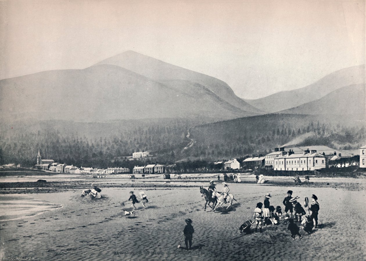 Newcastle, Co. Down. - The Strand, Slieve Donardin kanssa, 1895 tekijältä Unbekannt