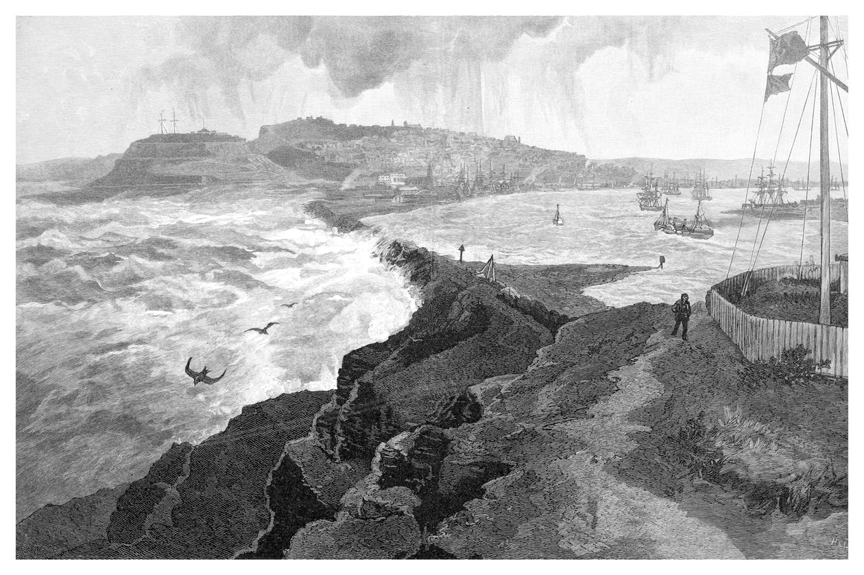 Newcastle, Nobbys Head, New South Wales, Australia, 1886 tekijältä Unbekannt