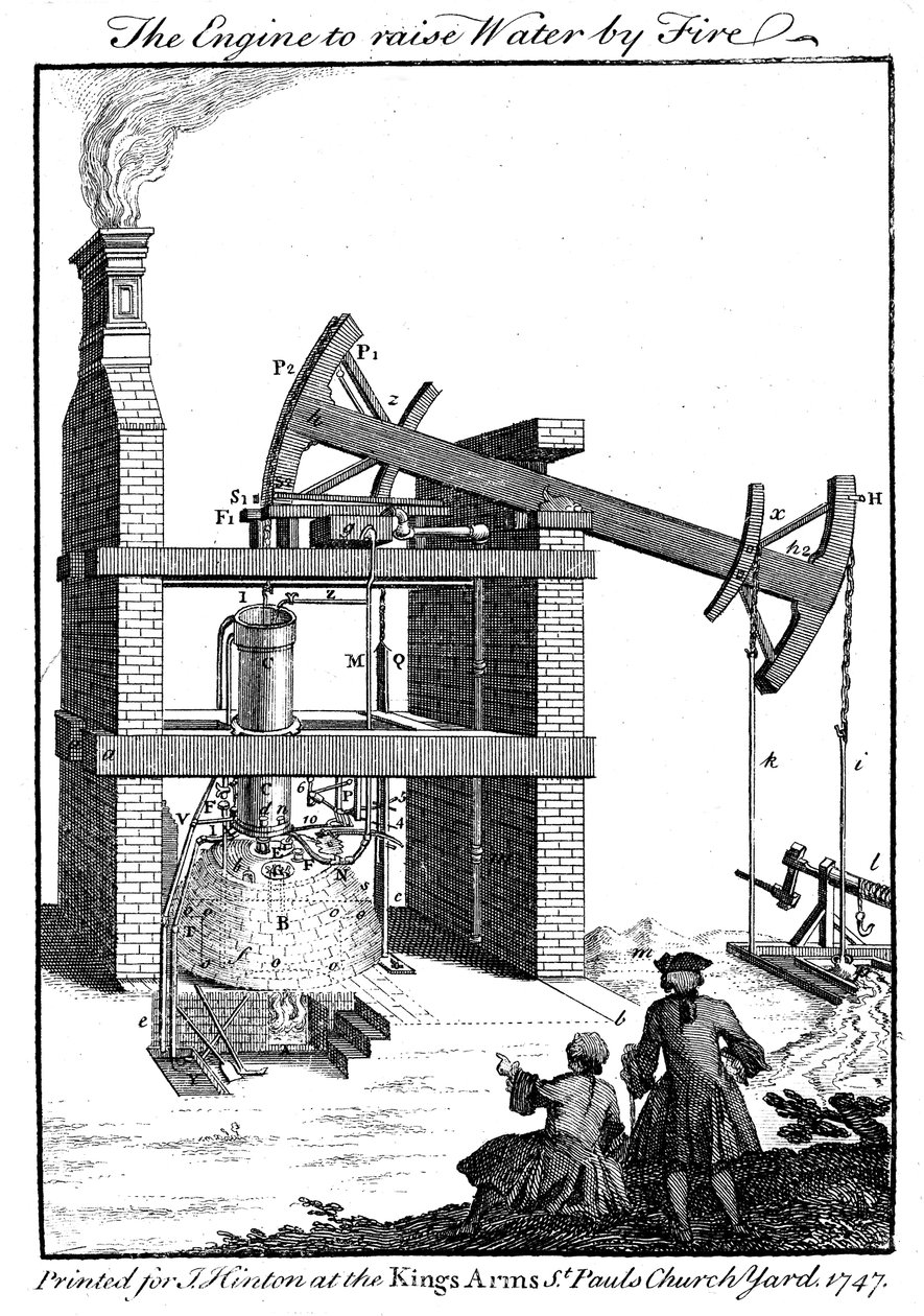 Newcomen-höyrykone, 1747 tekijältä Unbekannt