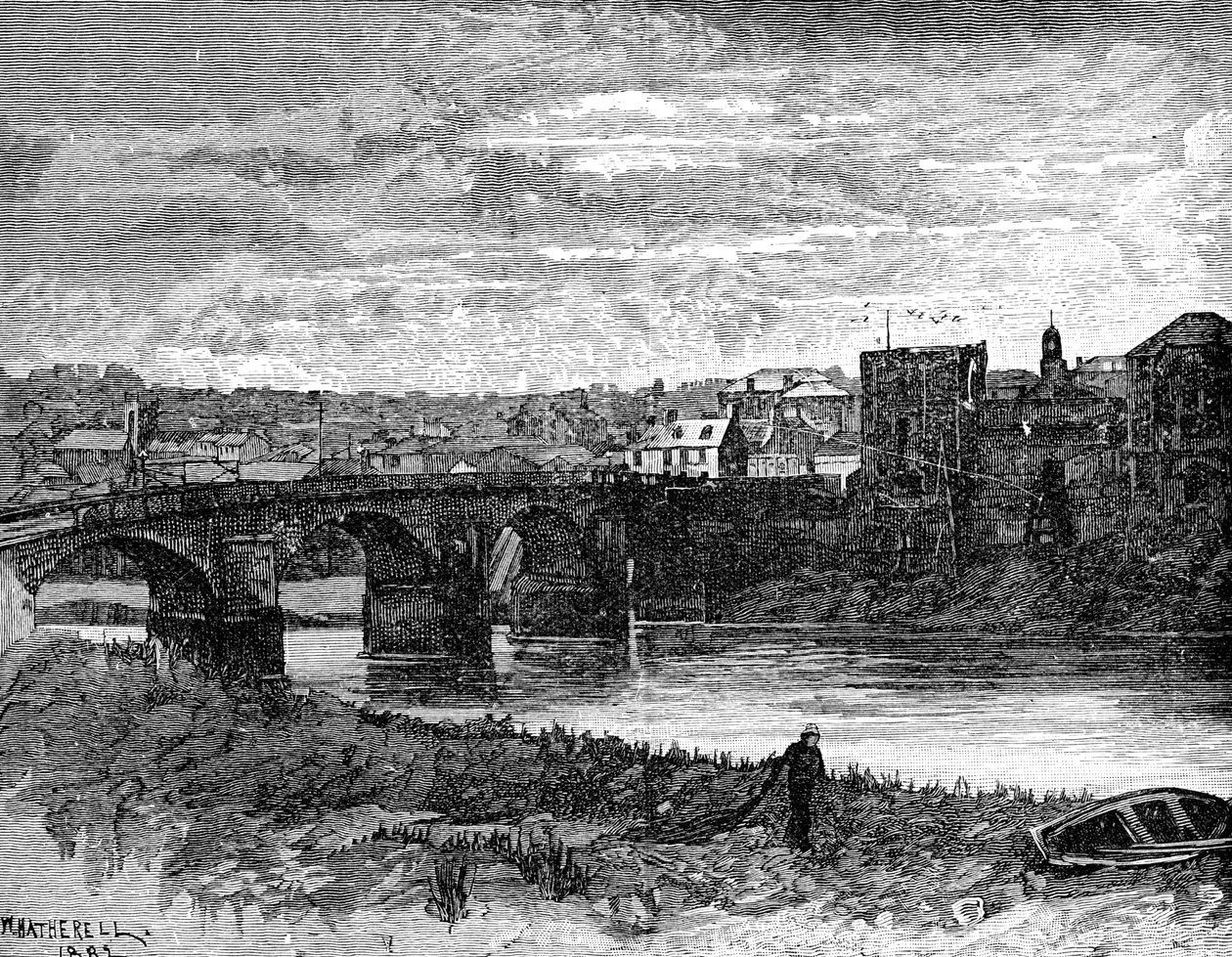Newportin linna ja silta, Newport, Wales, 1900 tekijältä Unbekannt