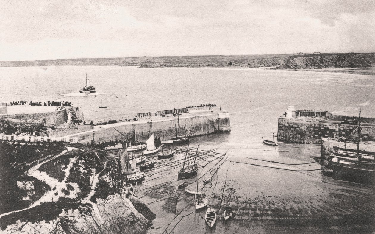 Newquayn satama, Newquay, Cornwall, 1908 tekijältä Unbekannt