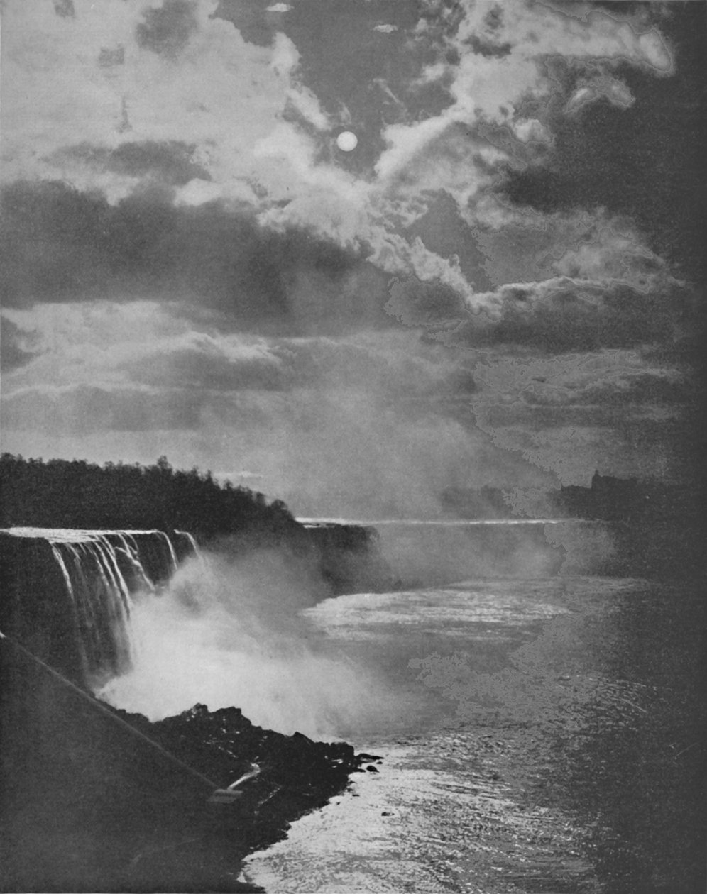 Niagara Kuunvalolla, 1800-luku tekijältä Unbekannt