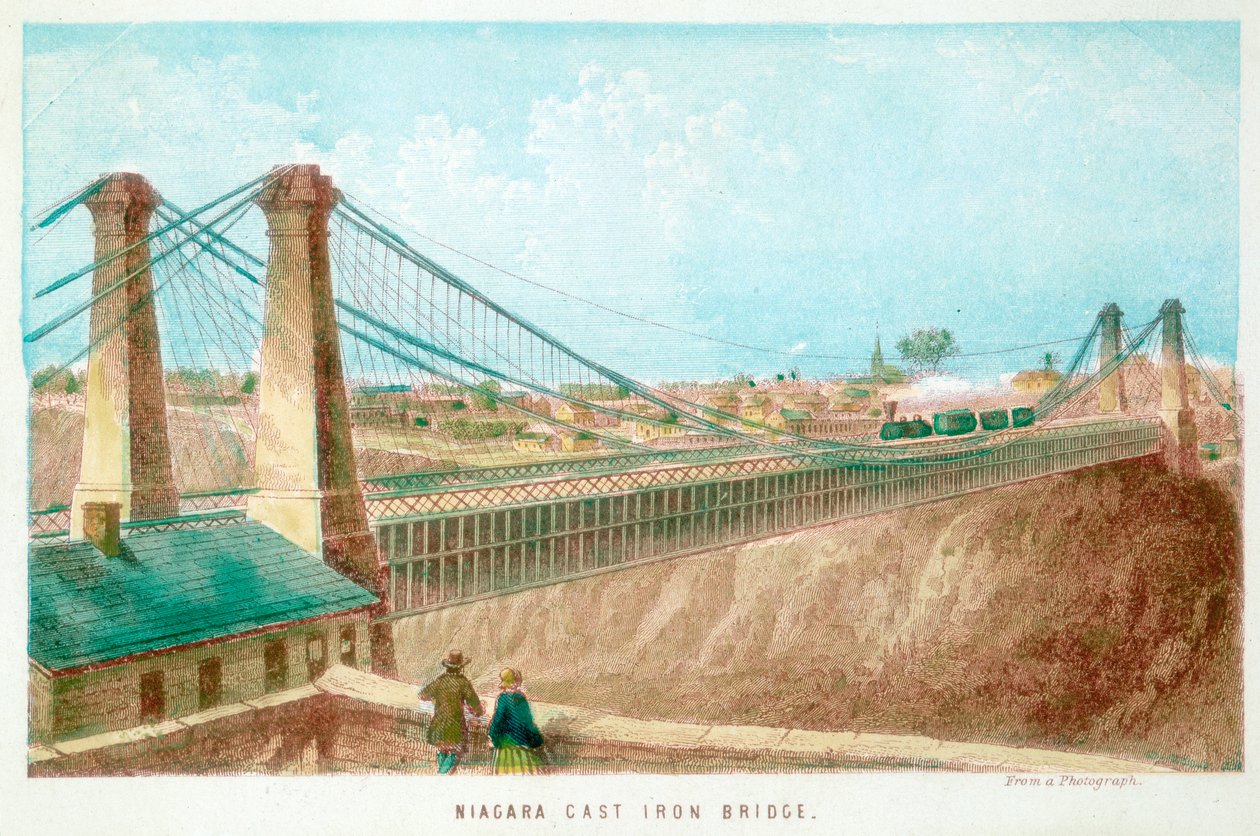 "Niagara Cast Iron Bridge", New York, USA, c1855-c1860 tekijältä Unbekannt