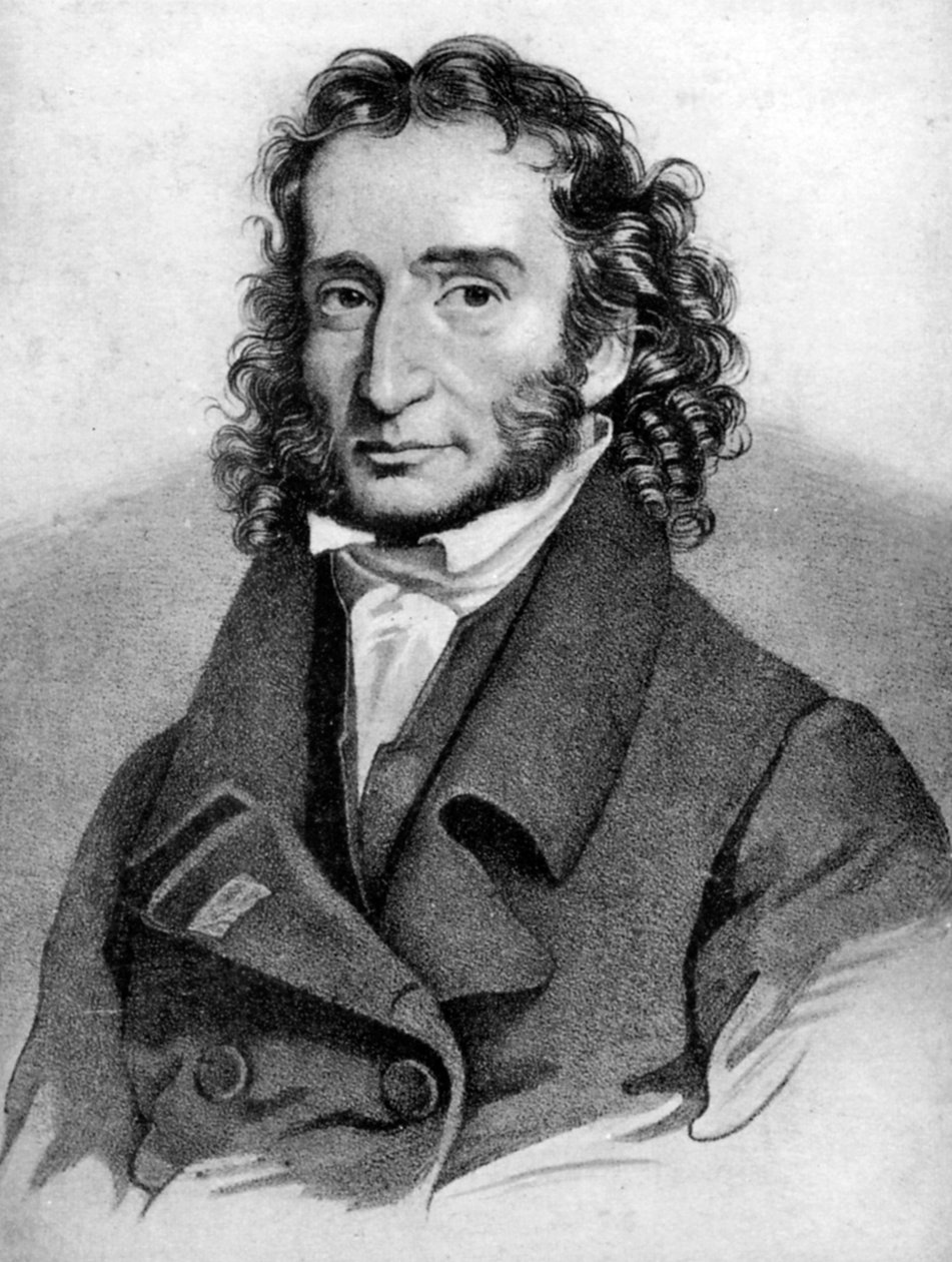Niccolò Paganini, italialainen viulisti, 1800-luku tekijältä Unbekannt