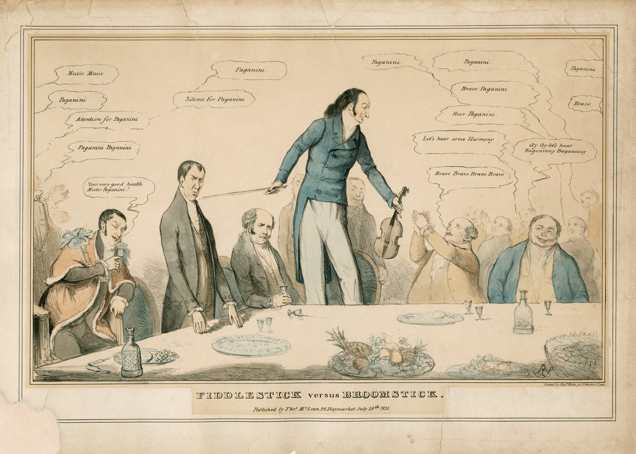 Niccolo Paganini - karikatyyri tekijältä Unbekannt