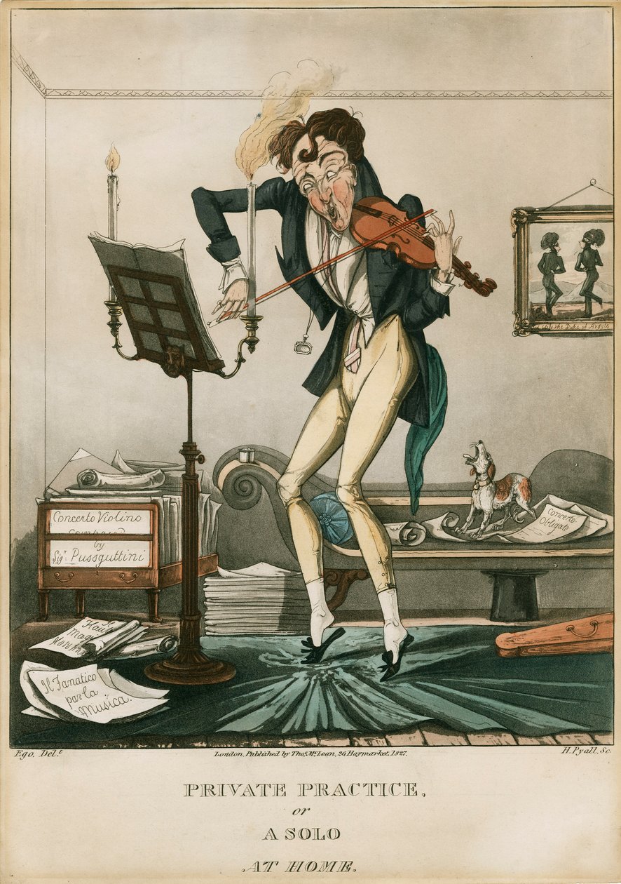 Niccolo Paganini - karikatyyri tekijältä Unbekannt