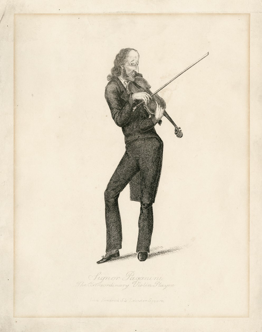 Niccolo Paganini - muotokuva tekijältä Unbekannt