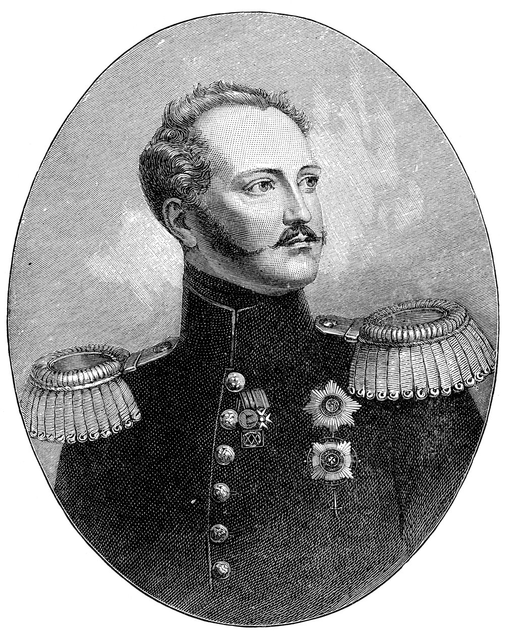 Nikolai I 1796-1855, Venäjän tsaari sotilasunivormussa tekijältä Unbekannt