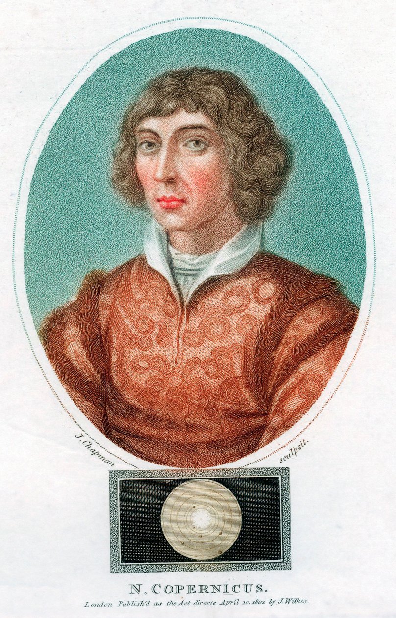 Nicolas Copernicus, puolalainen tähtitieteilijä, 1802 tekijältä Unbekannt