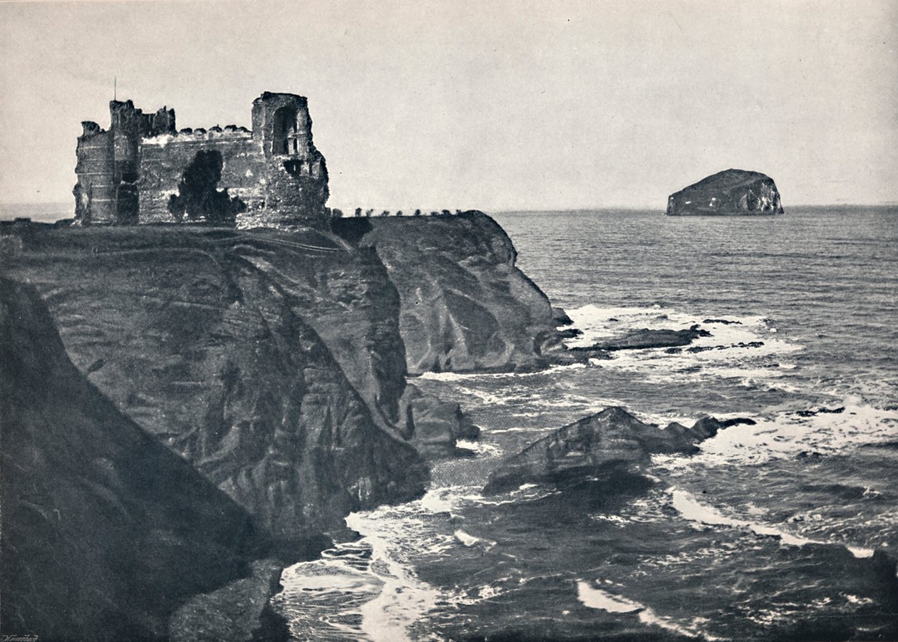 North Berwick - Tantallonin linna ja Bass Rock, 1895 tekijältä Unbekannt