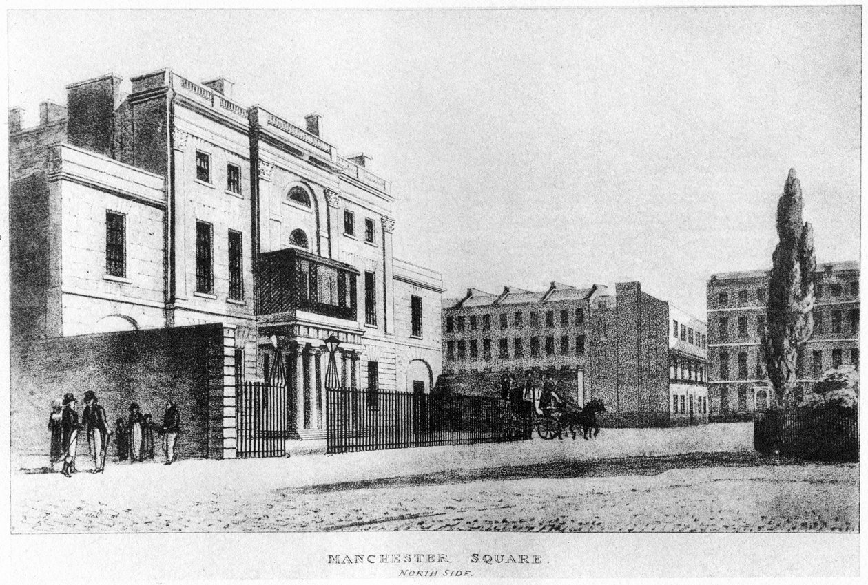 Pohjoispuoli, Manchester Square, Lontoo, 1800-luku 1907 tekijältä Unbekannt