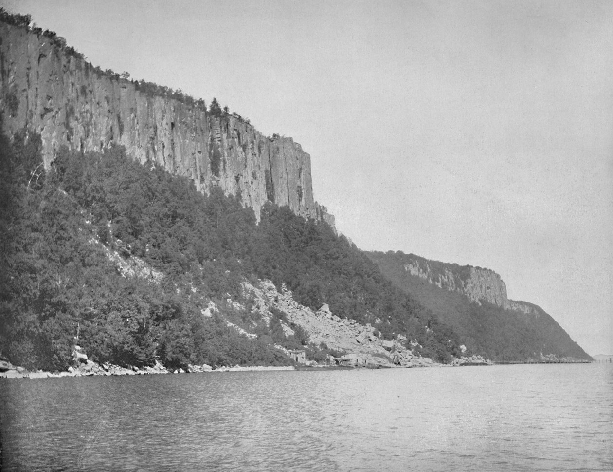 Palisadesin pohjoispää, Hudson-joki, c1897. tekijältä Unbekannt