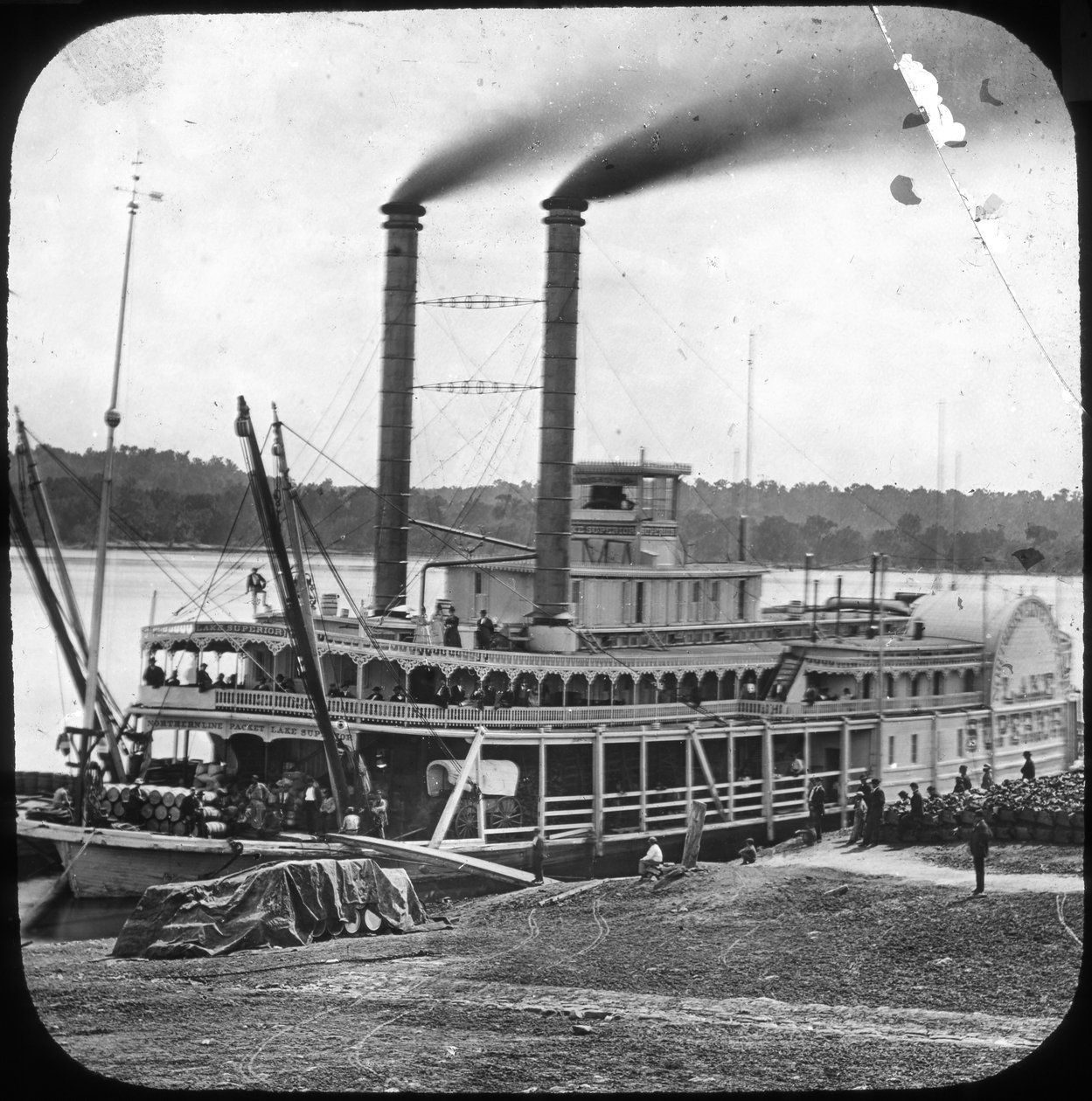 Northern Line Packet Companyn melahöyrylaiva Lake Superior, USA, 1870-luku tekijältä Unbekannt