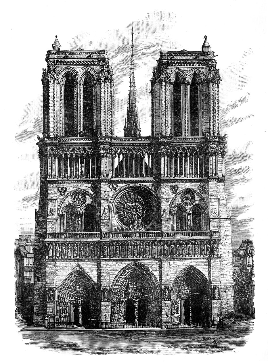 Notre Dame, Pariisi, 1888 tekijältä Unbekannt