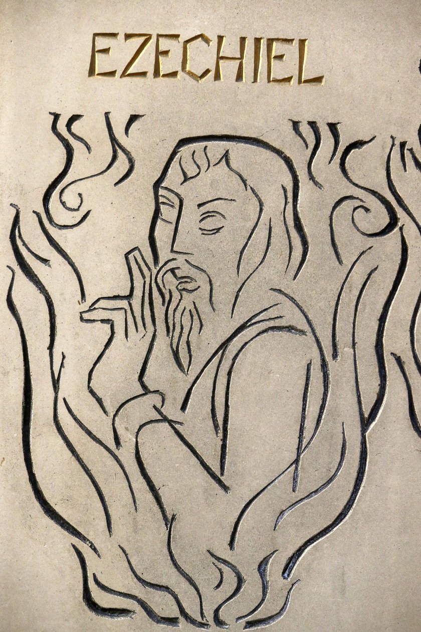 Notre Dame de Francen katolinen kirkko, Lontoo. Profeetta Ezechiel, Lontoo, Iso-Britannia tekijältä Unbekannt
