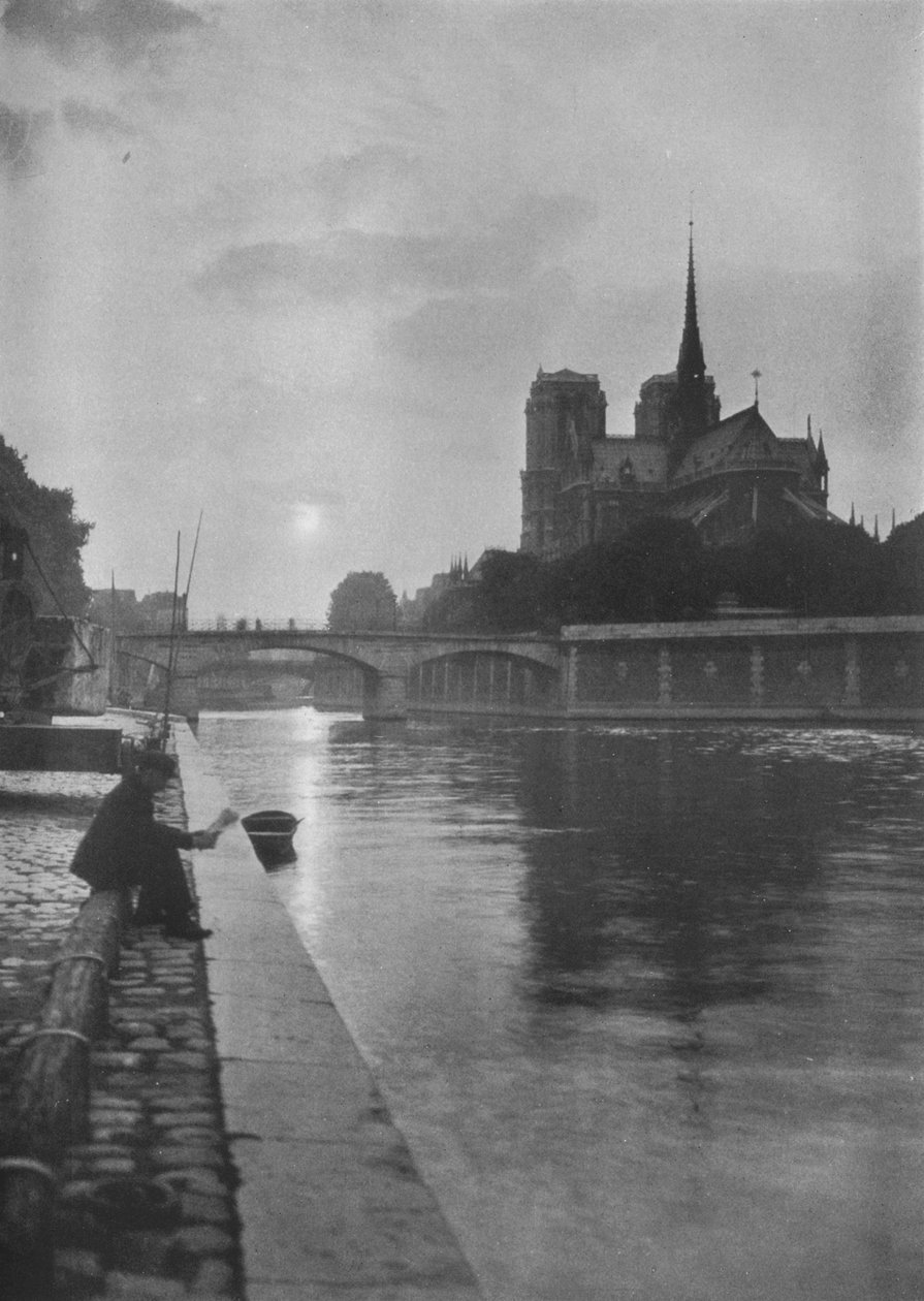 Notre Dame joelta, Pariisi, 1924 tekijältä Unbekannt