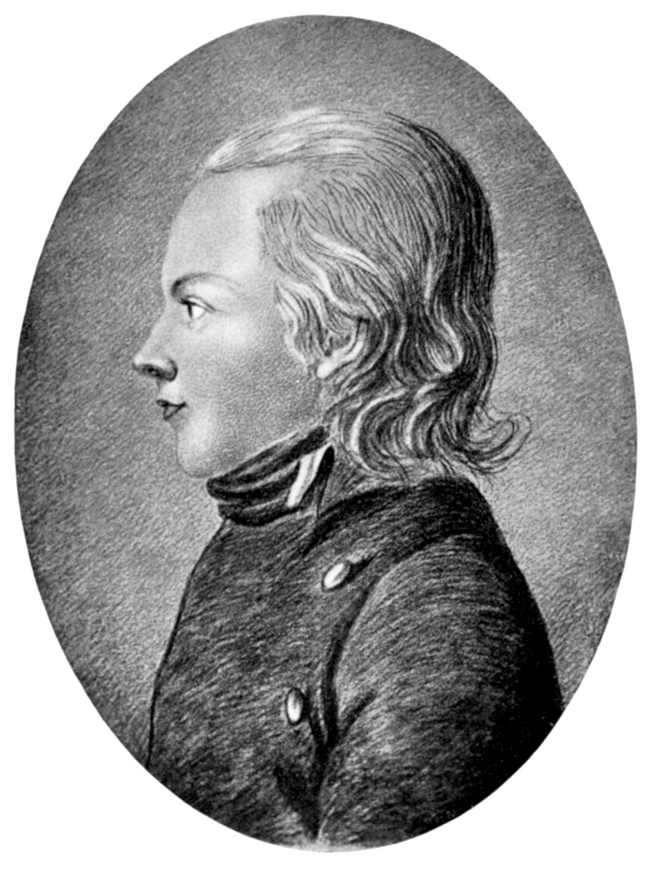 Novalis Friedrich von Hardenberg, saksalainen romanttinen runoilija ja kirjailija, 1800 tekijältä Unbekannt