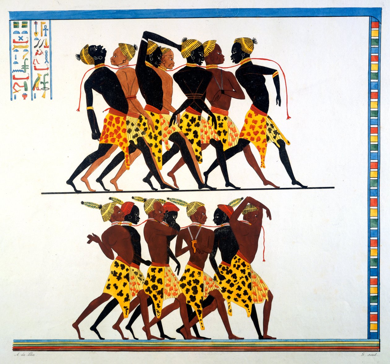 Nubian orjat, 1832-1840 tekijältä Unbekannt