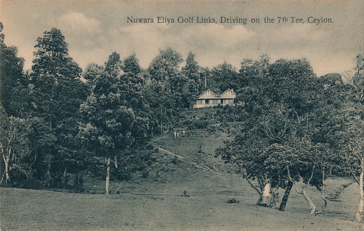 Nuwara Eliya Golf Links, Ajo 7. Teellä, Ceylon, c1900 tekijältä Unbekannt