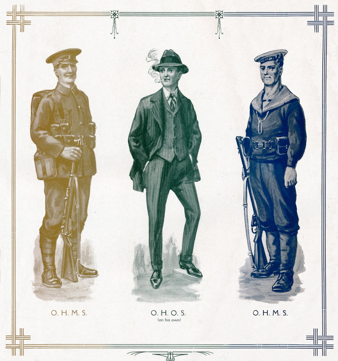 O.H.M.S, O.H.O.S. yksin, O.H.M.S., 1916 tekijältä Unbekannt