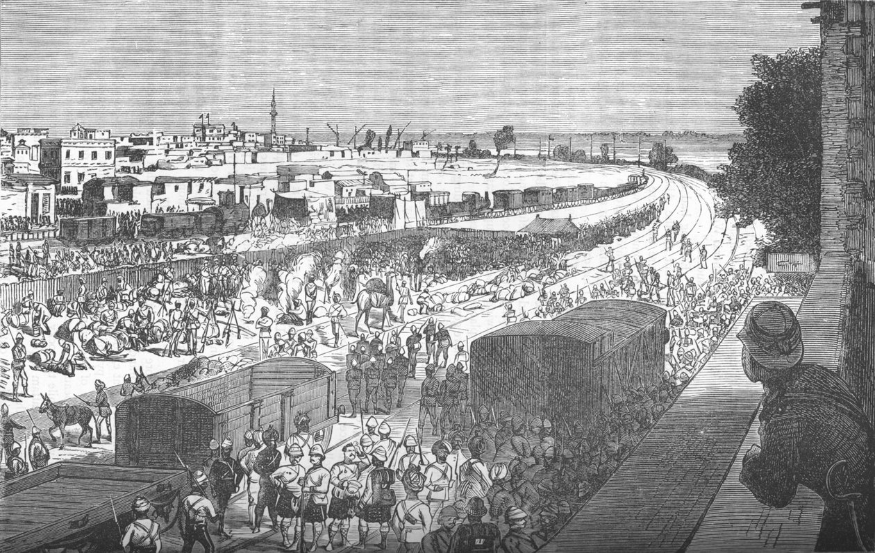 Zagazigin miehitys Tel-El-Kebirin taistelun jälkeen vuonna 1882 tekijältä Unbekannt