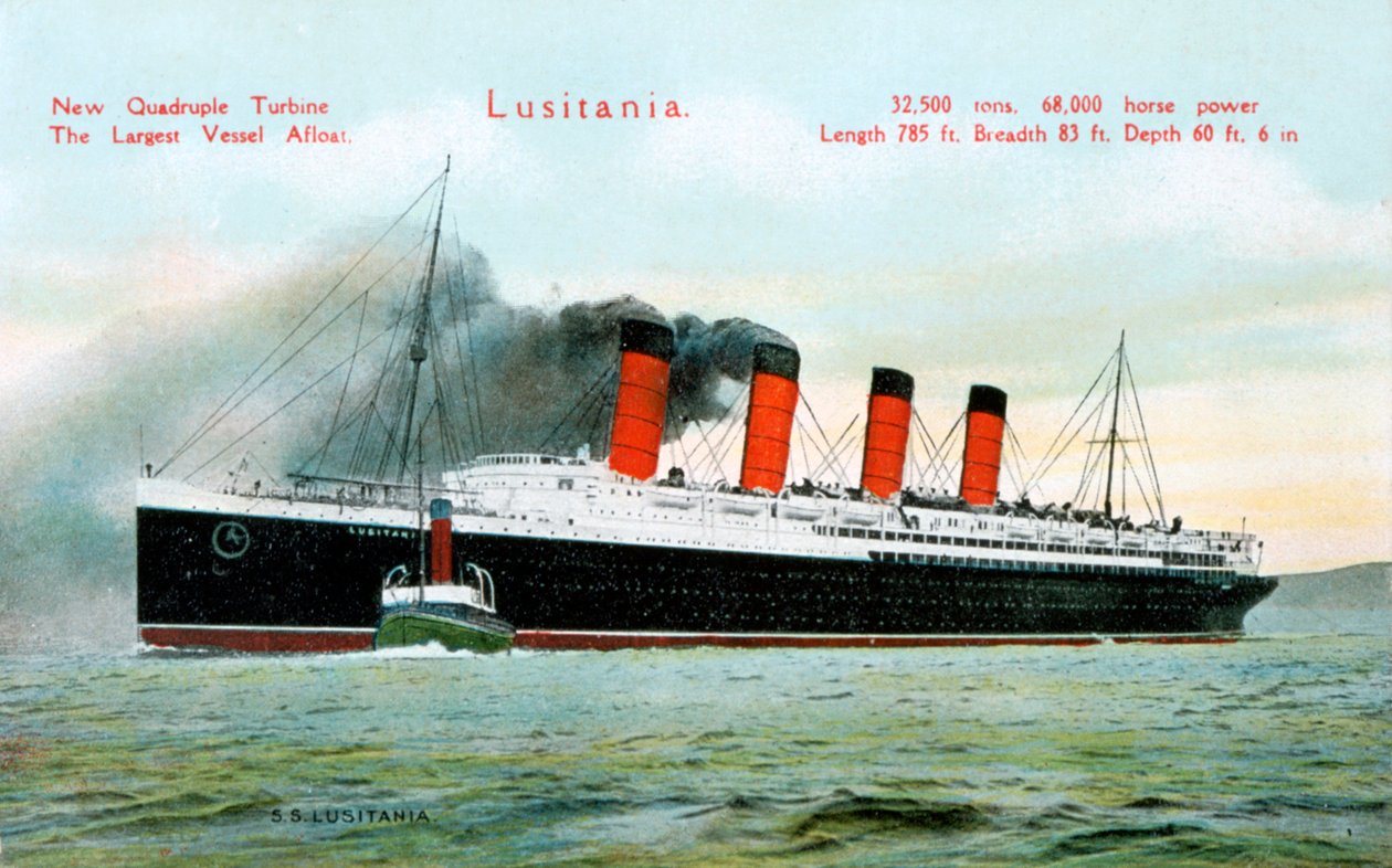 Merilaiva RMS Lusitania, 1900-luku tekijältä Unbekannt