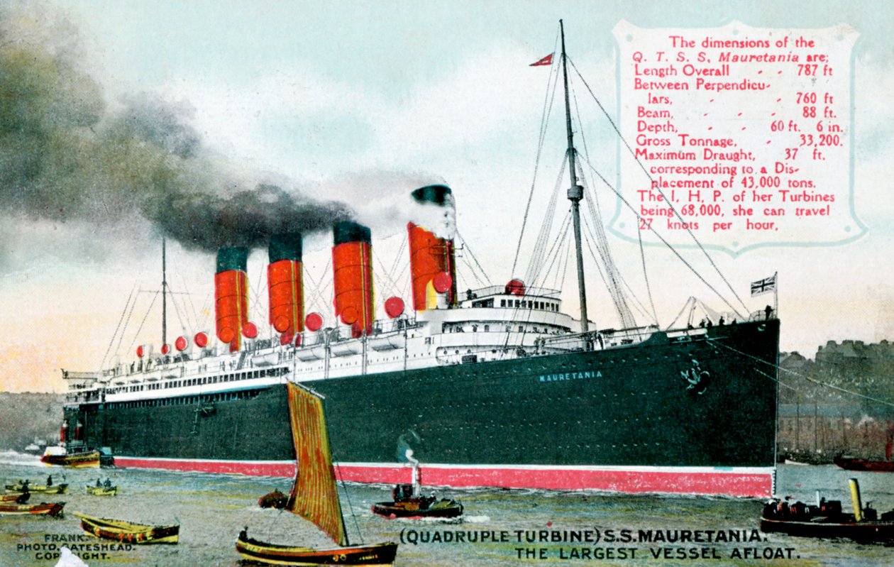Merilaiva RMS Mauretania, 1900-luku tekijältä Unbekannt