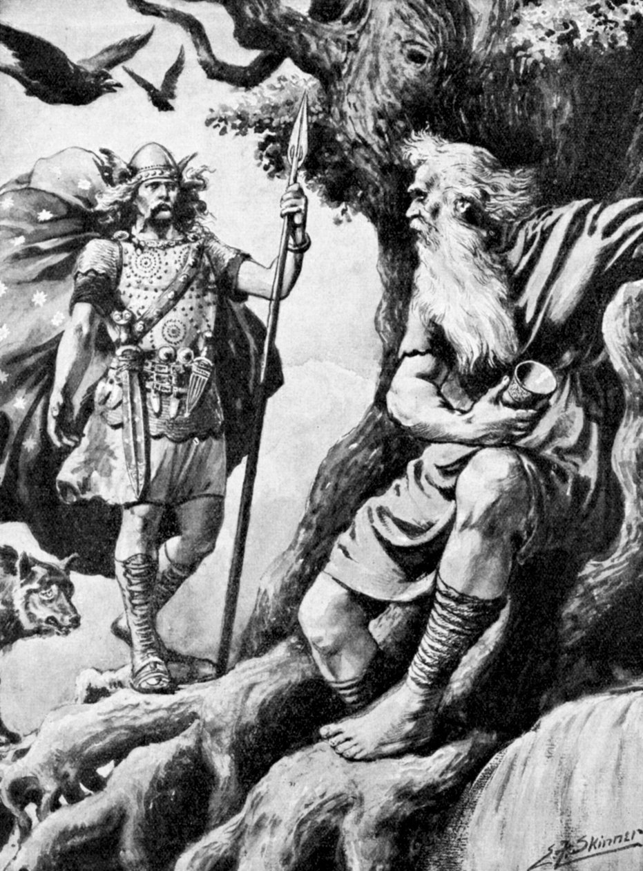 Odin Wotan, norjalainen jumala, 1800-luku tekijältä Unbekannt