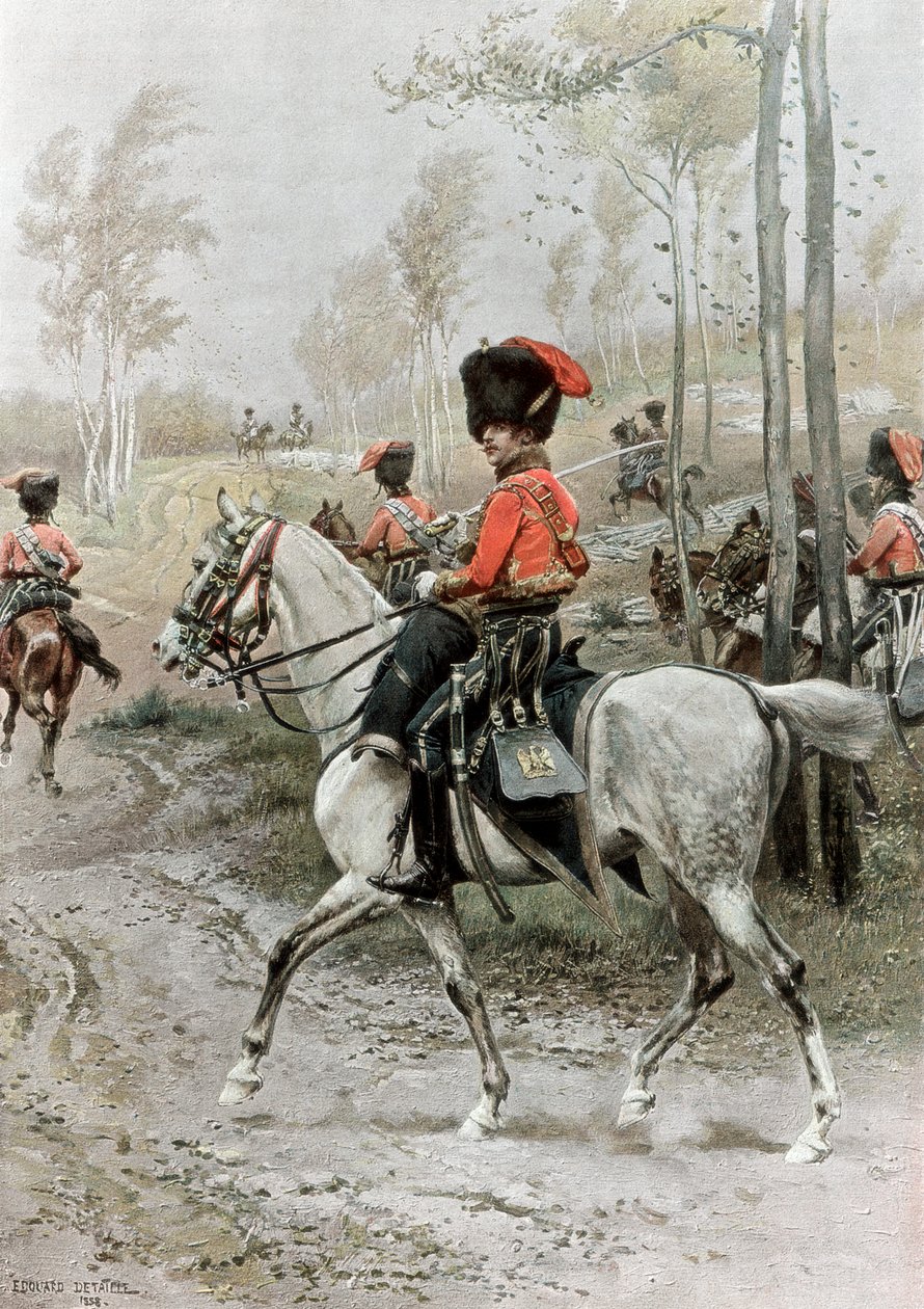 Husaarien upseeri, 1889 tekijältä Unbekannt