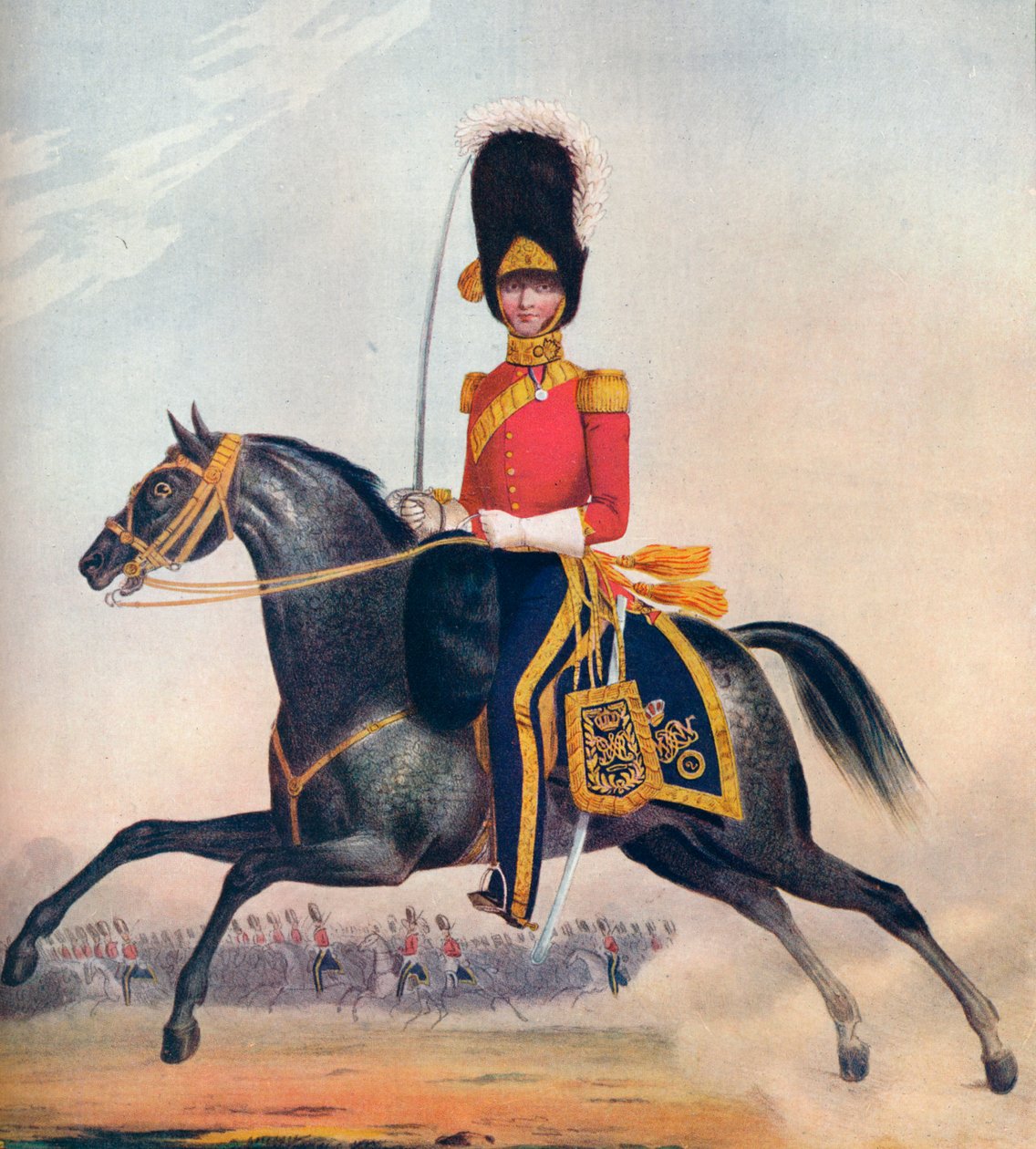 2. R. N. Britin upseeri. Dragoons, c1833. 1914 tekijältä Unbekannt