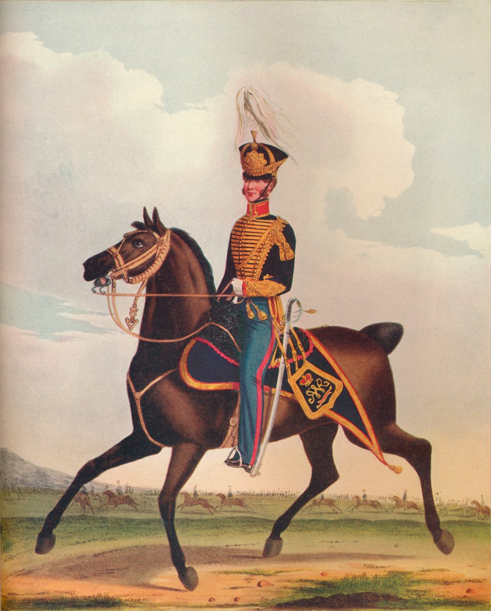 Kuninkaallisen tykistöhevosprikaatin upseeri, n. 1833. 1914 tekijältä Unbekannt