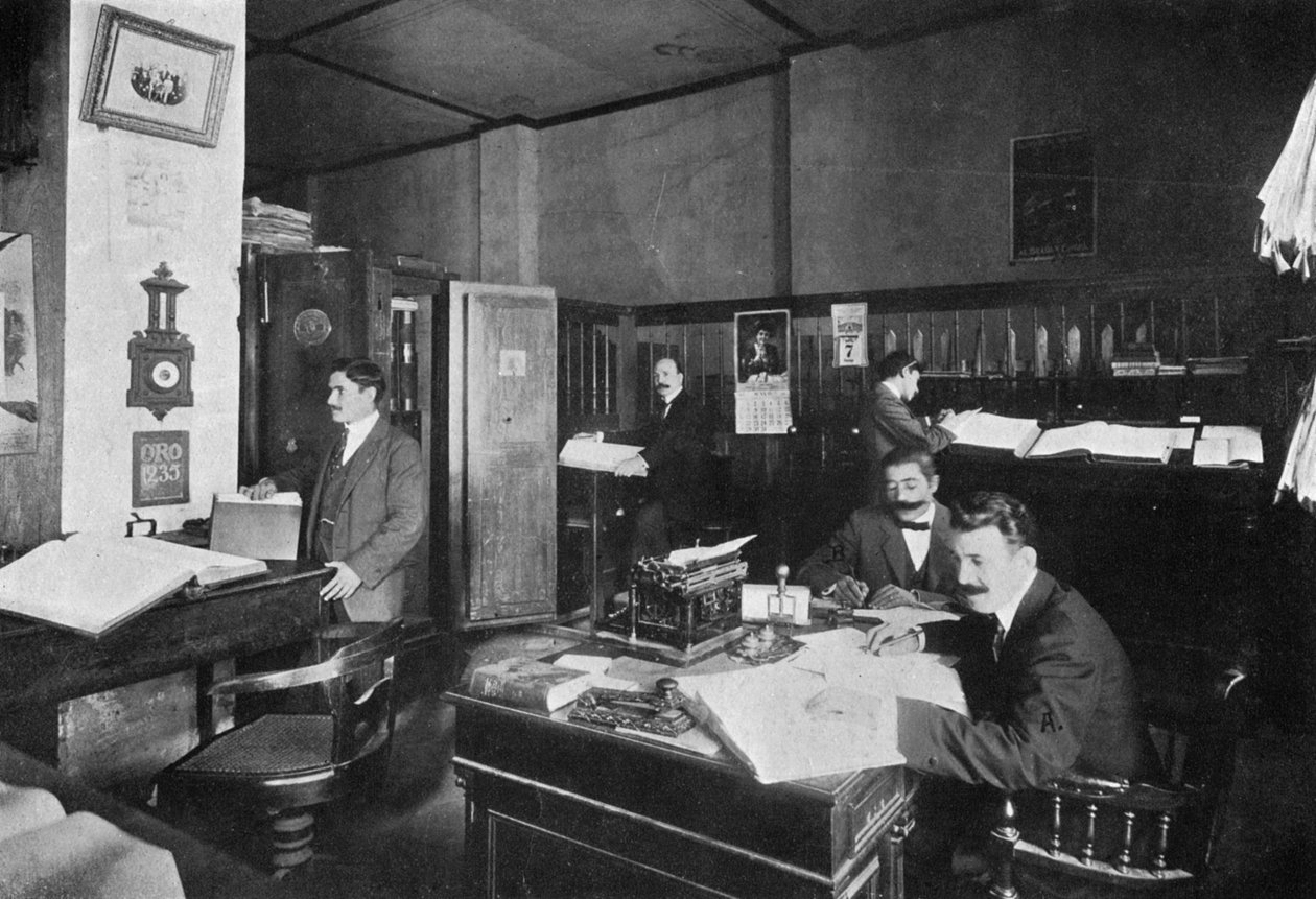 Perezin ja Sanjurion toimistot, tuojat ja viejät, Asuncion, Paraguay, 1911 tekijältä Unbekannt