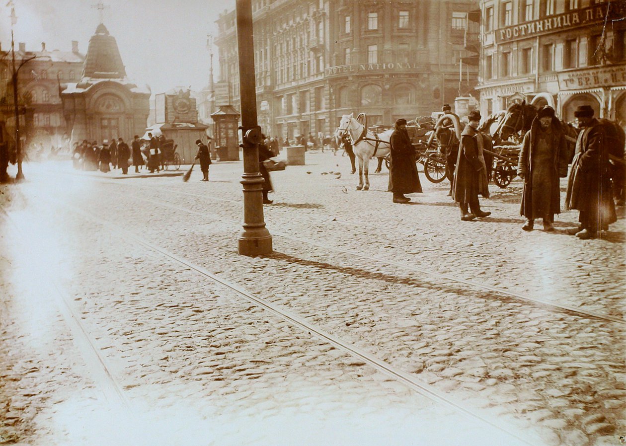 Okhotny Ryad Hunting Row, Moskova, Venäjä, 16. maaliskuuta 1911 tekijältä Unbekannt