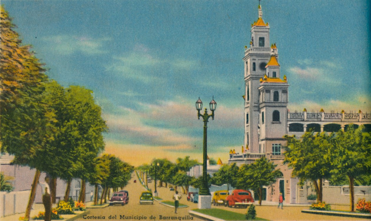 Olaya Herrera Avenue, Barranquilla, 1940-luku tekijältä Unbekannt