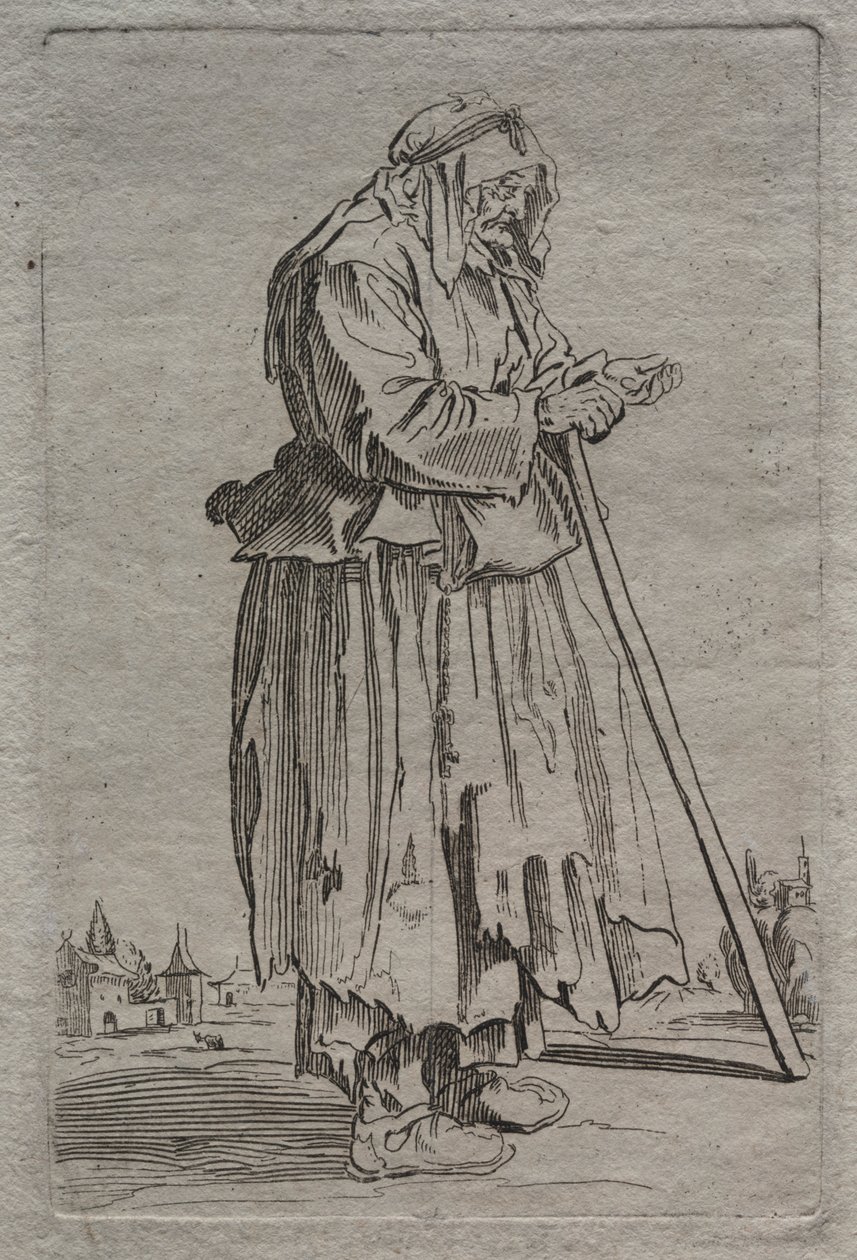 Vanha kerjäläinen, 1600-luku. tekijältä Unbekannt