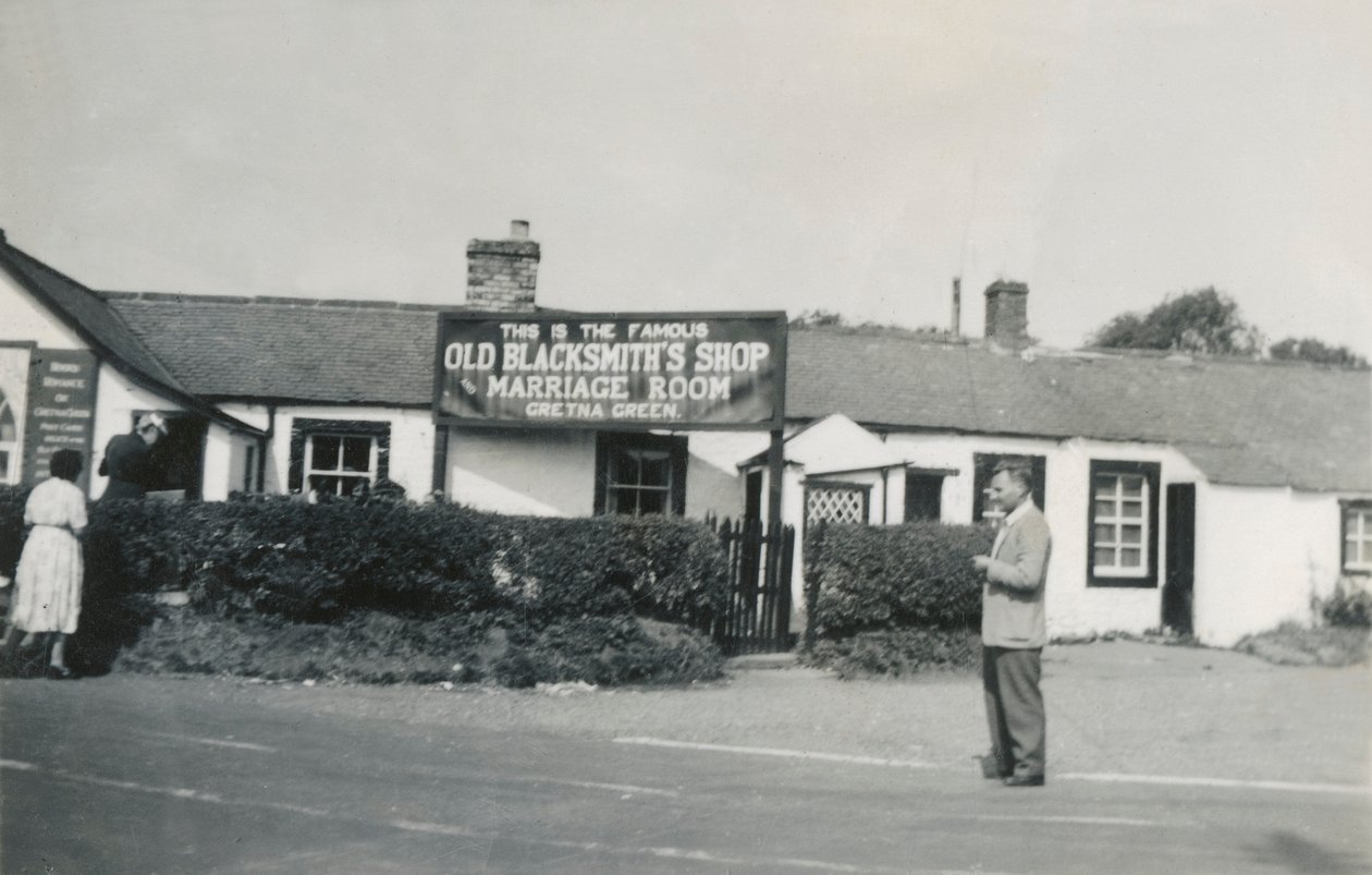 Old Smiths Shop and Marriage Room, Gretna Green, Skotlanti, 1940-luku tekijältä Unbekannt